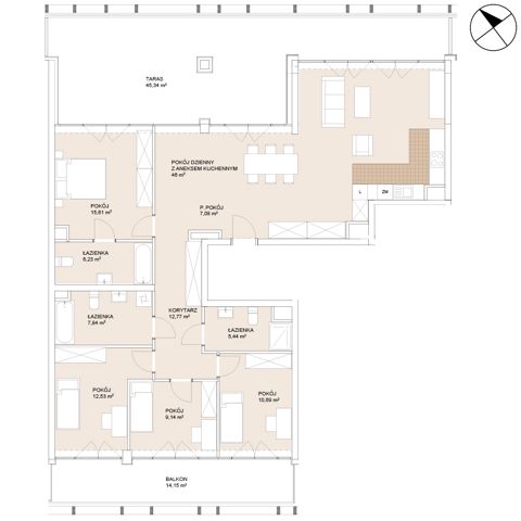 Plan 5 pok. 133m²