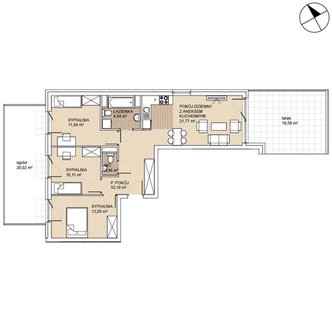 Plan 4 pok. 72m²