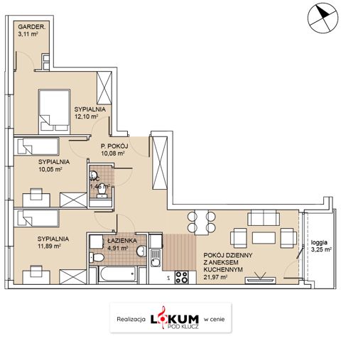 Plan 4 pok. 76m²