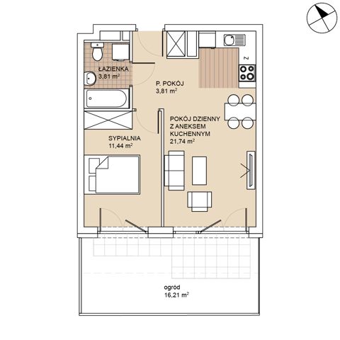 Plan 2 pok. 41m²