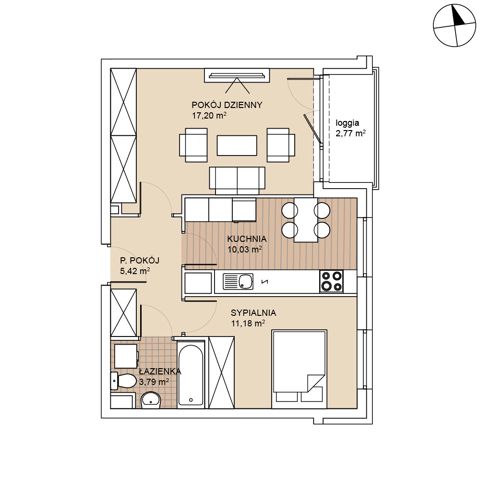 Plan 2 pok. 48m²