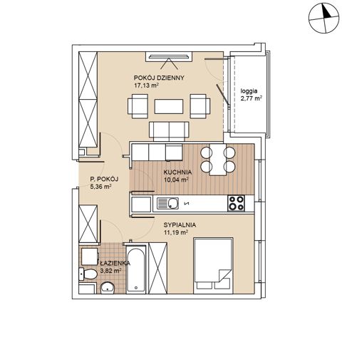 Plan 2 pok. 48m²