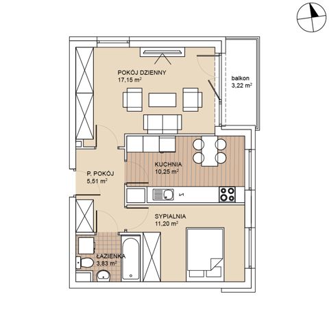 Plan 2 pok. 48m²