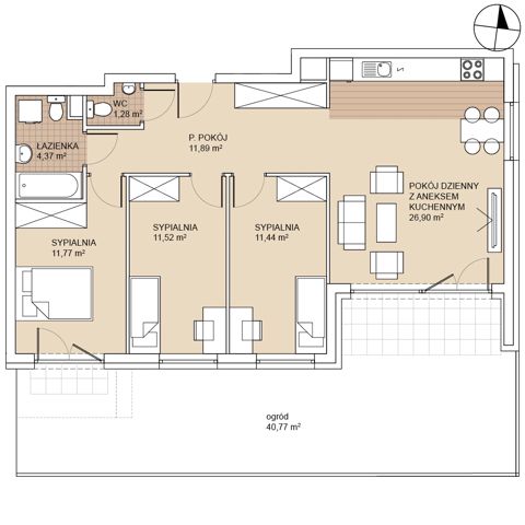 Plan 4 pok. 79m²