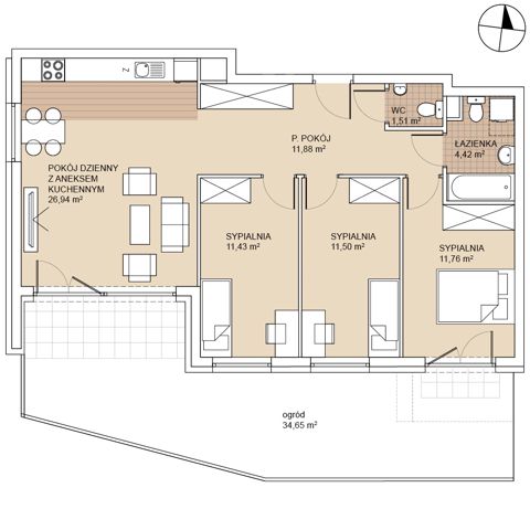 Plan 4 pok. 79m²