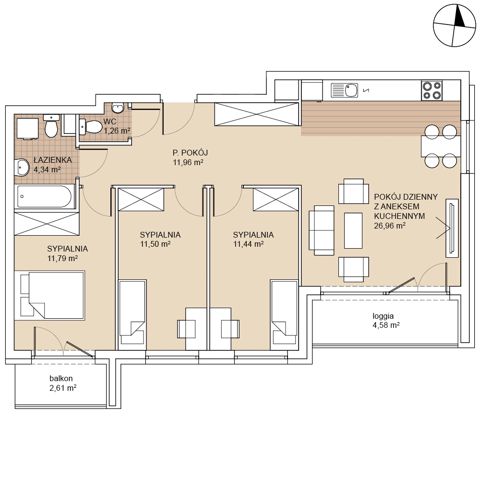 Plan 4 pok. 79m²
