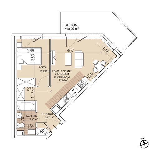 Plan 2 pok. 40m²