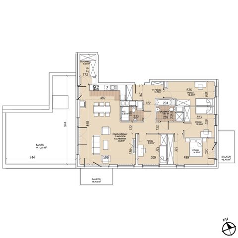 Plan 5 pok. 122m²