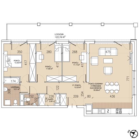 Plan 4 pok. 95m²