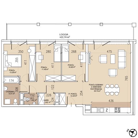 Plan 4 pok. 95m²