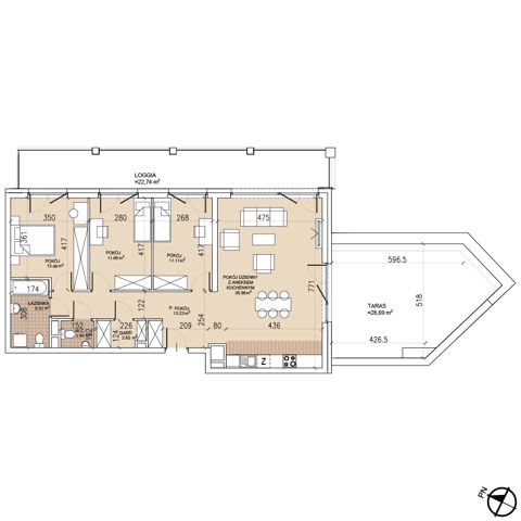 Plan 4 pok. 95m²