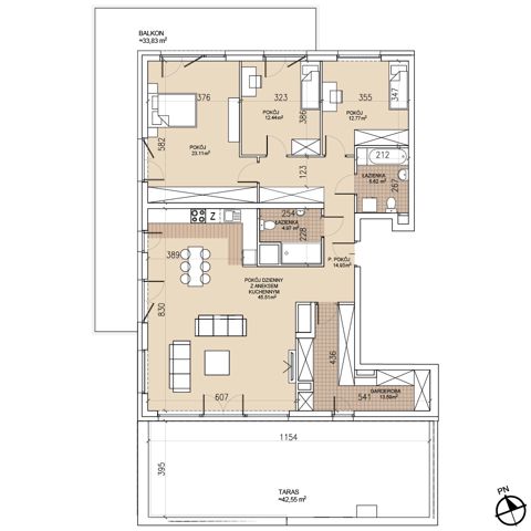 Plan 4 pok. 133m²