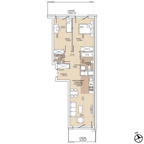 Plan 3 pok. 63m²