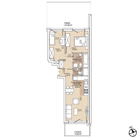 Plan 3 pok. 51m²