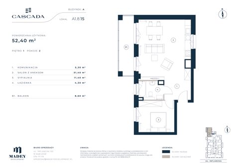Plan 2 pok. 52m²