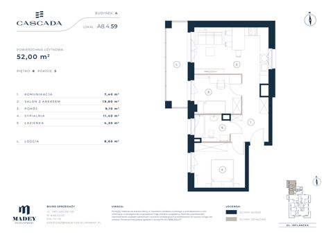 Plan 3 pok. 52m²