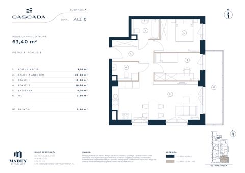 Plan 3 pok. 63m²
