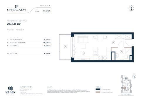 Plan 1 pok. 26m²