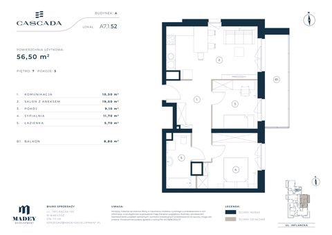 Plan 3 pok. 57m²