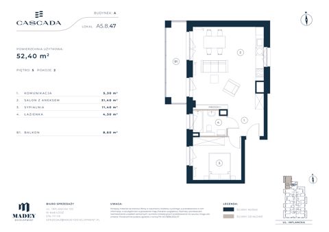 Plan 2 pok. 52m²