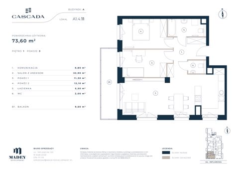 Plan 3 pok. 74m²