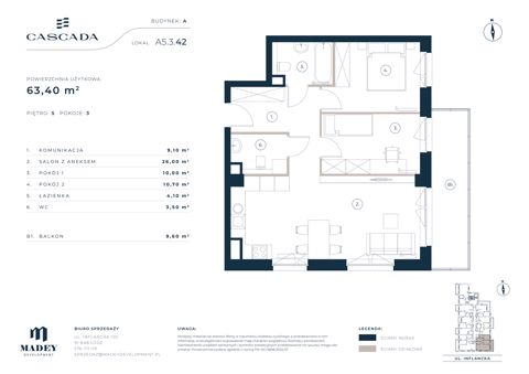 Plan 3 pok. 63m²
