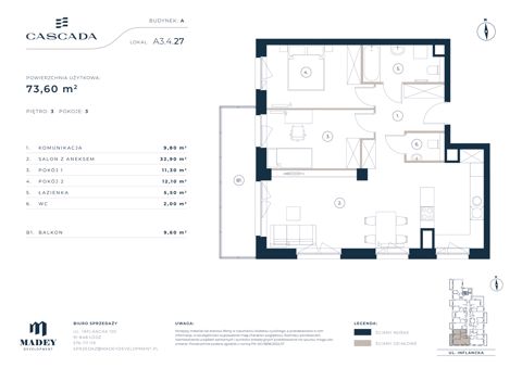 Plan 3 pok. 74m²