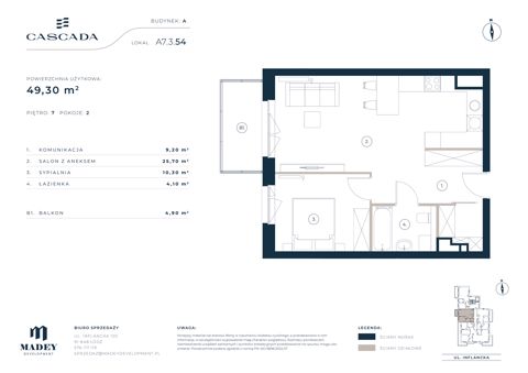Plan 2 pok. 49m²