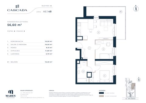 Plan 3 pok. 57m²