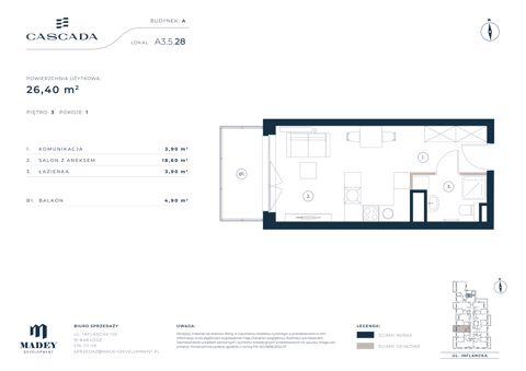Plan 1 pok. 26m²