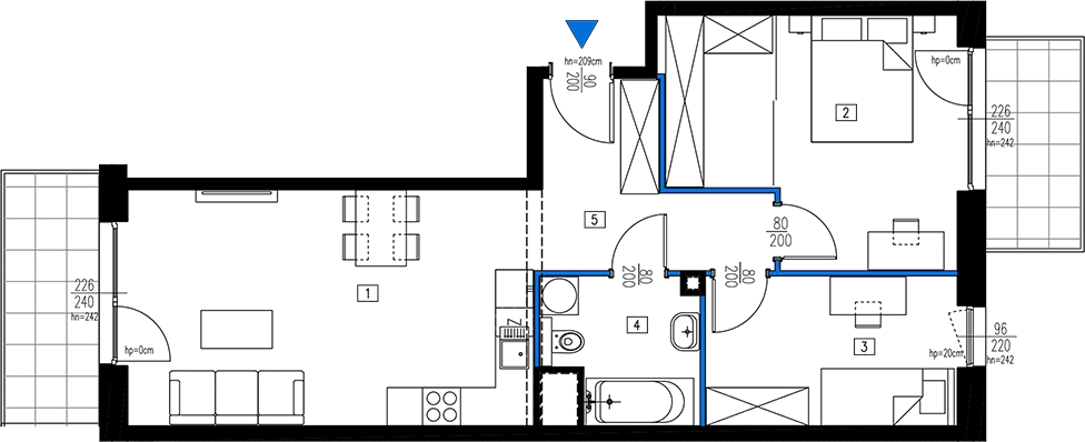 Plan 3 pok. 63m²