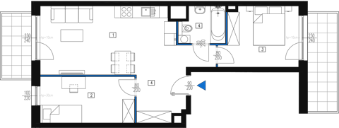 Plan 3 pok. 59m²