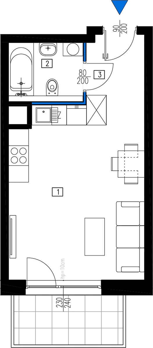 Plan 1 pok. 29m²