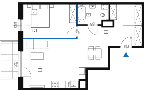 Plan 2 pok. 59m²