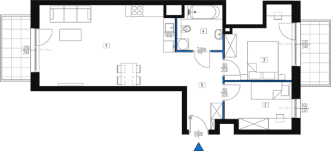 Plan 3 pok. 63m²
