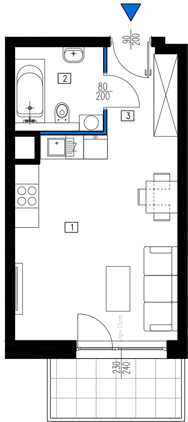 Plan 1 pok. 29m²