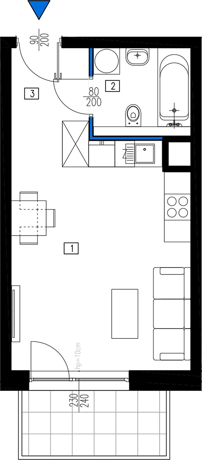 Plan 1 pok. 29m²