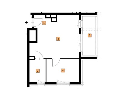 Plan 2 pok. 38m²