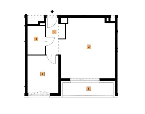 Plan 2 pok. 50m²