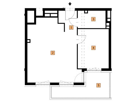 Plan 2 pok. 52m²