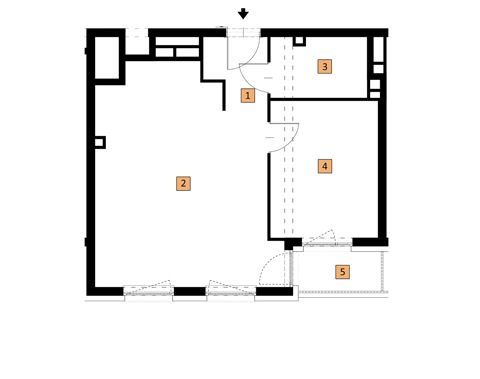Plan 2 pok. 52m²