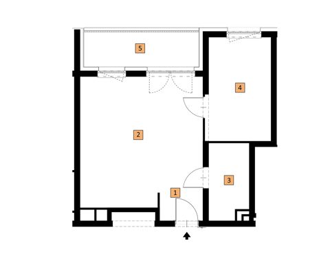 Plan 2 pok. 48m²