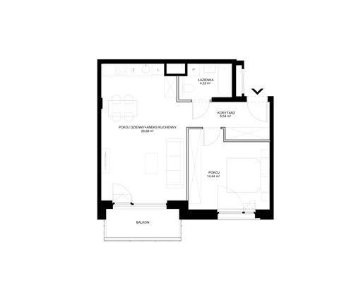 Plan 2 pok. 52m²
