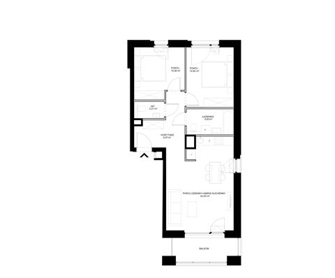 Plan 3 pok. 66m²