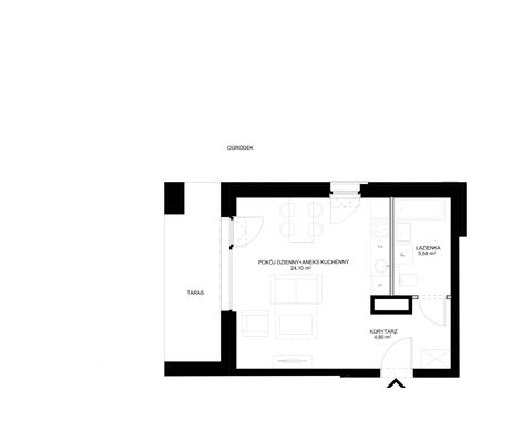 Plan 1 pok. 34m²