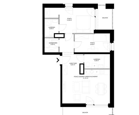 Plan 3 pok. 67m²