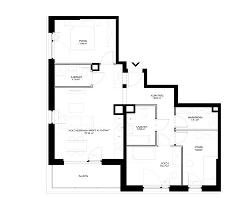Plan 4 pok. 82m²