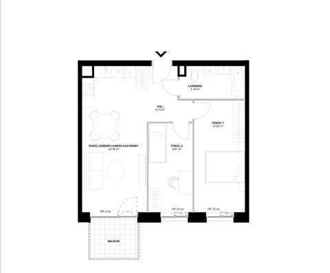 Plan 3 pok. 58m²