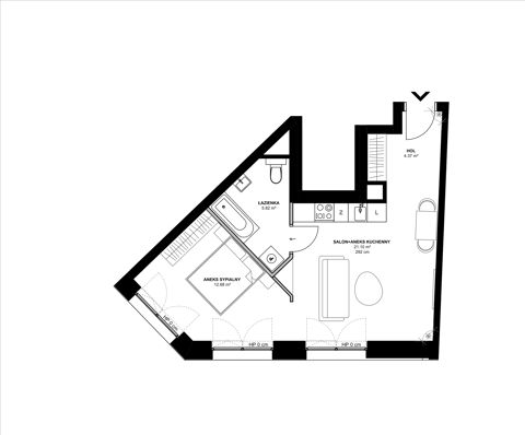 Plan 2 pok. 44m²