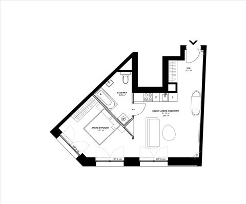 Plan 2 pok. 44m²